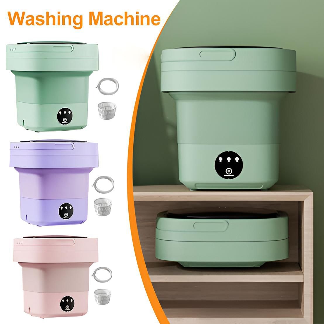 6.5l Portable, Foldable Washing Machine Random Color