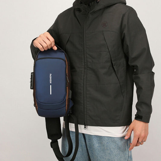 Men Chest Bag Shoulder Usb Charging Crossbody Bag