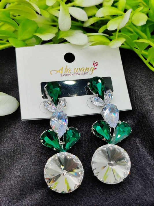 Elegant Crystal Garden Drop Earrings